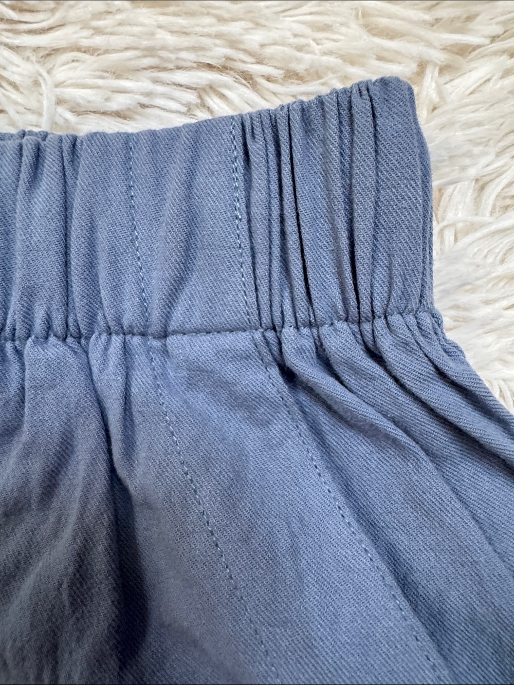 Boutique Drawstring Elastic Waist Shorts  💗 Blue - Picture 7 of 12